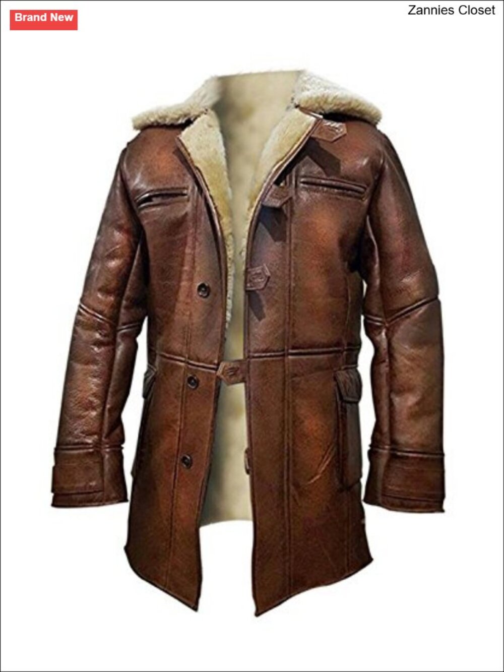 Sheepskin Leather Shearling Winter Coat Cosplay Halloween